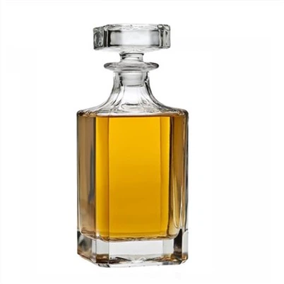 500ml Botol Kaca Wiski Jelas Segi Empat
