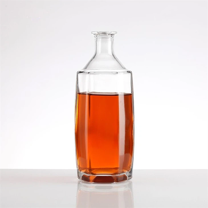 Best Selling Hexagonal Long Wine Rum Glass Bottle