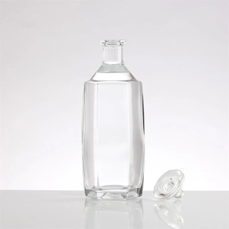 Best Selling Hexagonal Long Wine Rum Glass Bottle