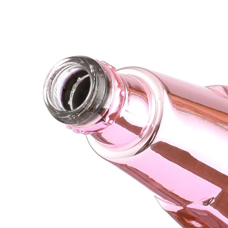 Pink Electroplated 500ml Liquor Bottle