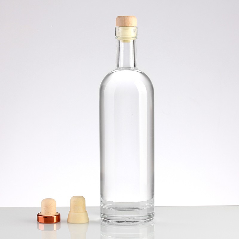 Printing Logo Glass Liquor Bottles 375ml With Stopper